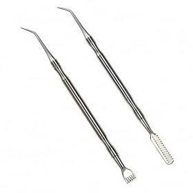 SSRDFU - 2 Pcs Peigne séparateur de Cils, Acier Inoxydable, pour Les Outils de Mise en Valeur des Cils, Les Extensions de Bro
