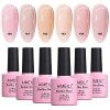 AIMEILI 5 en 1 Builder Base Gel, Gel de Construction Clair Pour Pointes Ongles Faux Ongles Extension, Base Coat, Renforcement