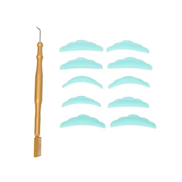 Outil de Teinture de Séparateur de Cils, Outil de Perm de Cils Réutilisable Portatif dacier Inoxydable Lavable à Double extr