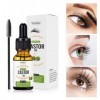 SOKAKI Sérum pour cils, huile de ricin bio, croissance des cils, révèle des sourcils plus denses, cils plus épais, croissance