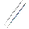 Lash Perm Lift Tools, 2pcs Acier Inoxydable Pointe Pointue Incurvée Double Tête Empêche Les Rayures Cils Lift Perm Outil Peig