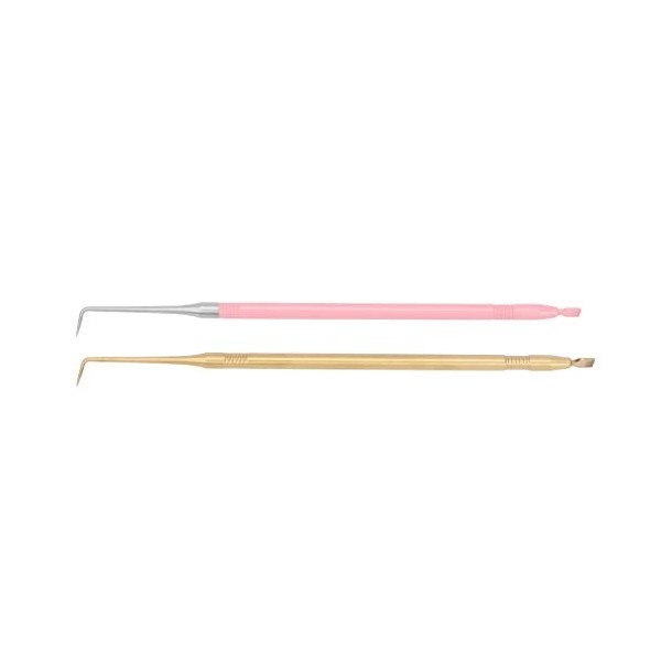 Lash Perm Lift Tools, 2pcs Acier Inoxydable Pointe Pointue Incurvée Double Tête Empêche Les Rayures Cils Lift Perm Outil Peig