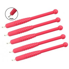 Xiaoyu 5PCS lame à usage unique pour le maquillage semi-permanent avec microlame manuelle pour les sourcils de stylo tatouage
