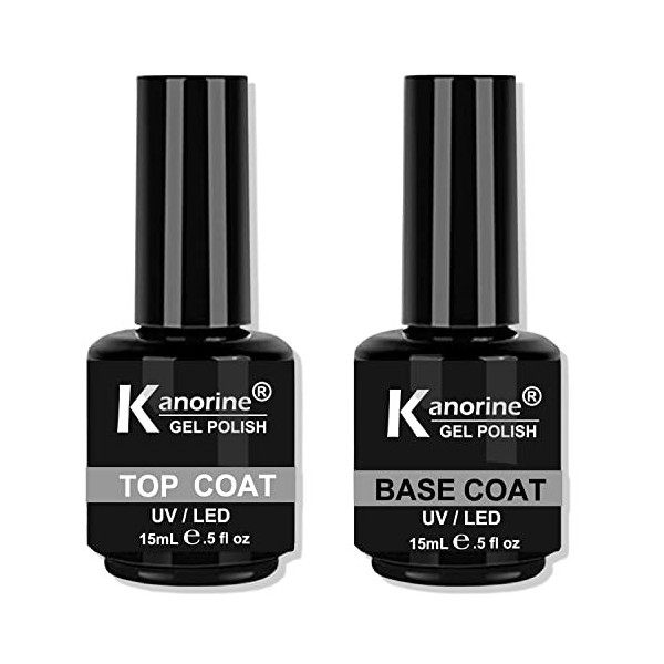 KANORINE Vernis Semi Permanent Vernis à ongles gel UV/LED, Blanc/blanc pur/blanche Couleur Naturel French Gel White color Gel...