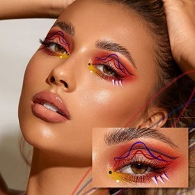 6 Couleurs Eye Liner Liquide Mat, Waterproof Eyeliner Pen Coloré Hautement Pigmentés, Longue Durée Résistant, Maquillage Eyel