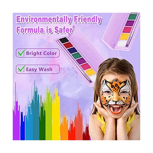 Palette deyeliner Activé par Leau, Eye-liner Mat, Eyeliner Colour, 8 Couleurs Eye-liner UV Brillant, Crayon Yeux Waterproof