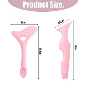 2pcs Pochoirs Eyeliner, Silicone Pochoirs Eyeliner Ailes Outil de Pochoirs Eyeliner pour Débutants Multifonctionnel Outil de 