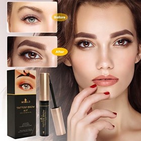 Gel à sourcils Peel Off,Kit de Tatouage pour Sourcils, Gel à Sourcils Teinté Naturel,Séchage Rapide,Imperméable,Teinte à Déco