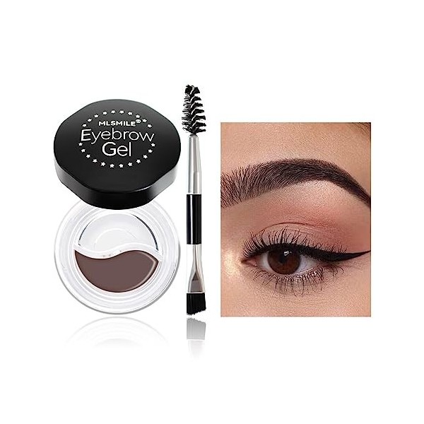 Crème pour sourcils + gel de sourcils coiffant clair, ensemble de gel pour sourcils imperméable à haute pigmentation 04 