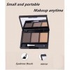 Eyebrow powder, 3 color eyebrow palette makeup to enhance eyebrows, eyebrow color powder with mirror for neutral eye makeup 
