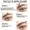 MIRADA FASHION, Crayon à sourcils microblading, crayon à sourcils à 4 pointes, crayon à sourcils, sourcils naturels couvrant 