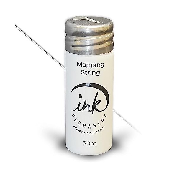 Ink Permanent Le traçage des sourcils en fil blanc [30 m] Fil de traçage pré-imprégné pour maquillage permanent et fourniture