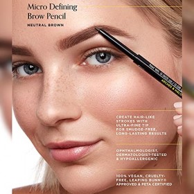 Arches & Halos Crayon à sourcils - Des sourcils plus fournis et mieux définis - Couleur riche et durable - Crayon à double em