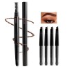 Boobeen Brow Definer Pencil Waterproof Eyebrow Pencil Set Fills Fills - Crayon à sourcils à double tête avec 4 recharges remp