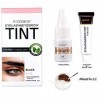 Teinture Sourcil, Aikvigss Teinture Cils Noir, Professionnel Kit Sourcils Coloration Perms Sourcils pour Naturel Résultat et 