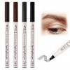 ChAusa Crayon à Sourcils Liquide 4 Pcs, Crayon Sourcils Waterproof, Sourcils avec Pointe Micro-Fourche, Imperméable et Résist