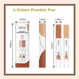 Mikabila 2 pièces Freckles Pen,Stylo de Taches de Rousseur, Maquillage Stylo De Tache Rousseur, Fausses Taches de Rousseur,Fr