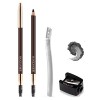 Mihqy 2PCS Crayon à sourcils avec brosse douce, crayon à sourcils parfait imperméable longue durée 2-en-1, remplissage facile