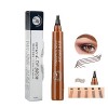 Crayon à Sourcils à 4 Points ImperméAble Durable Aucune Couleur Tukefev Microblading ImperméAble Avec Applicatore Simulation 