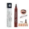 Crayon à Sourcils à 4 Points ImperméAble Durable Aucune Couleur Tukefev Microblading ImperméAble Avec Applicatore Simulation 