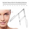 ATOMUS Eyebrow Tattoo Ruler with Microblading Eyebrow Pencils Stainless Steel Eyebrow Measure Ruler Calipers Dark Coffee Wate