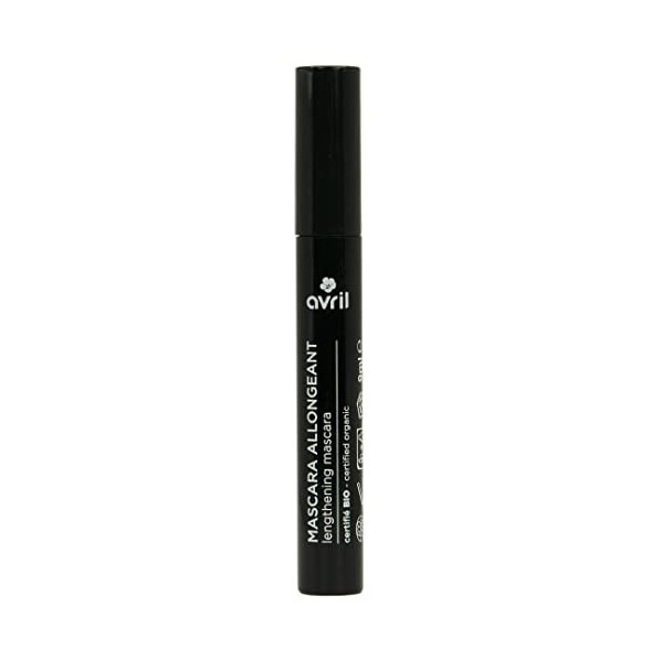 Avril - Mascara Allongeant Noir - Longue Tenue - Démaquillage Facile - Cire dAbeille Bio - 99% dOrigine naturelle - Certifi