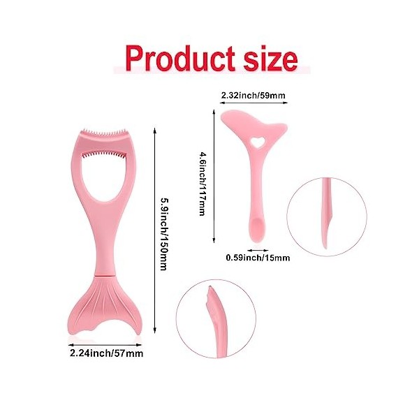 2pcs Eyeliner Stencil and Mascara Shield Applicator Set, Winged Eyeliner Stencils Reusable Silicone Eyeliner Guide Tool for E