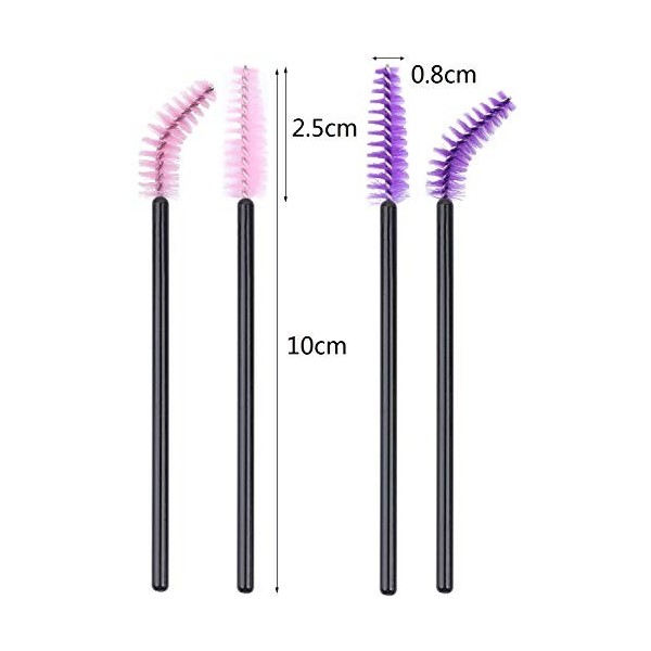 Goupillon Cils Jetable Brosse Cils pour Extensions de Cils 200Pcs Brosses Mascara Jetables pour Enlever les Paquets Dûs à la 