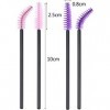 Goupillon Cils Jetable Brosse Cils pour Extensions de Cils 200Pcs Brosses Mascara Jetables pour Enlever les Paquets Dûs à la 