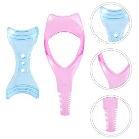 Lurrose 2pcs Mascara modèle applicateur Peigne Cils modèles Eyeliner Guide Outil gabarit