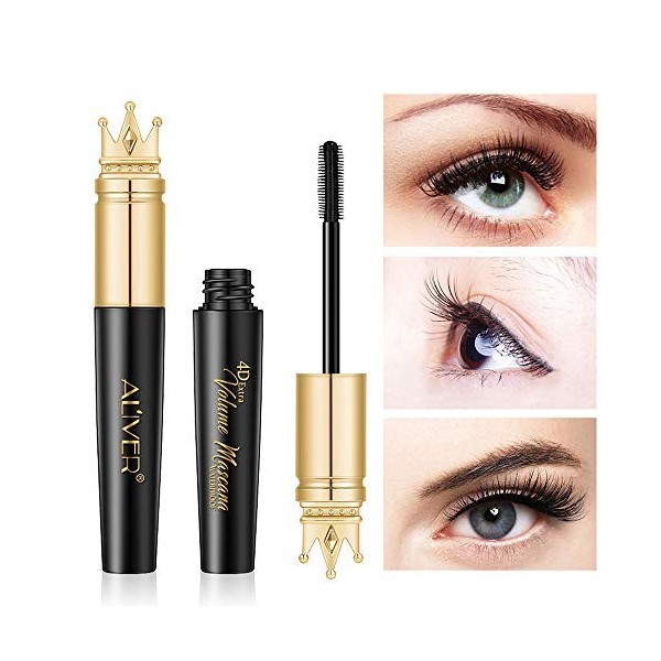 Crown Mascara, 4D Extra Volume Mascara, Waterproof, Volumise And Define The Look of Longer Lashes Fashion Makeup Mascara