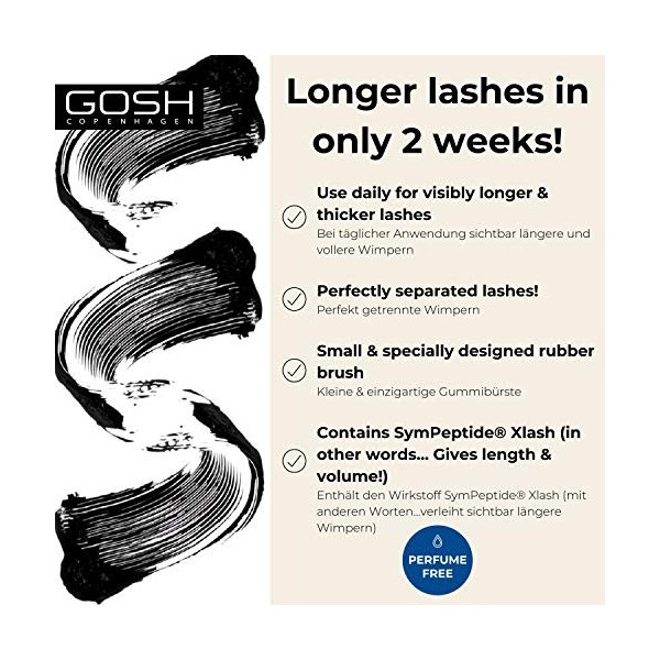 Growth Mascara - The Secret Of Longer Lashes Black - Gosh