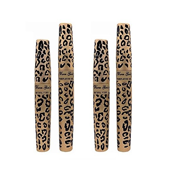 2 SET 3D Mascara, Mascara en Fibre de Soie 3D Imperméable, Mascara avec Ensemble de Fibres, Extensions de Cils Imperméable No