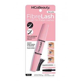 MCoBeauty 2en1 Fibrelash Brush on False Lashes Mascara pour Femme Noir 0.017 oz/0.05 g et 0.18 oz/5 ml