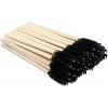 Lot de 100 baguettes de mascara jetables en bambou - Noir ou blanc - Pour cils et sourcils - Respectueux de lenvironnement 