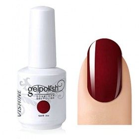 Vishine Milky Blanc Laiteux, Vernis à ongles Semi Permanent Naturel French Gel Milky Nail Art Vernis gel Blanc UV LED Soak Of