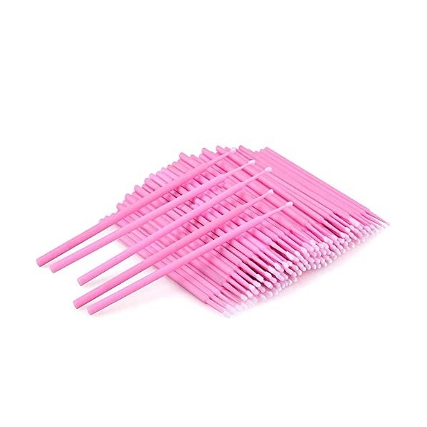 Lot de 200 micro applicateurs de mascara jetables pour extensions de cils et mascara