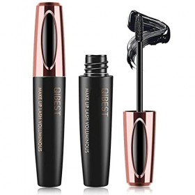 Cils Mascara, 4D Mascara Crème Maquillage Mascara Fibres 4D Mascara Fibres 3D Mascara Cils 3D avec Sérum Améliorant Cils
