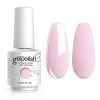 Vishine Milky Blanc Laiteux, Vernis à ongles Semi Permanent Naturel French Gel Milky Nail Art Vernis gel Blanc UV LED Soak Of