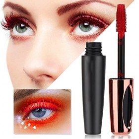 Mascara Rouge De 13g, Mascara de Couleur Imperméabilisant Le Curling à Séchage Rapide Et Allongeant Le Mascara de Cils Rouge 