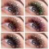 5 couleurs de mascara diamant scintillant, maquillage des yeux à paillettes, mascara imperméable et durable pour les cils, ma