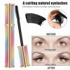 Mascara de cils en fibres de soie 4D pour cils plus longs, plus épais et plus volumineux, naturel, résistant aux taches et au