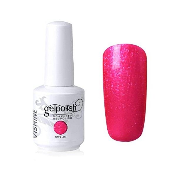 Vishine Vernis à ongles 8ml Semi-permanent Nail Polish UV LED Soak Off Gels Manucure Bleu 1621