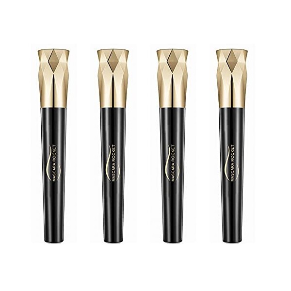 2021 Crown Mascara, Crown Mascara Rocket, Black 4D Volume Silk Fiber Mascara, Waterproof Thick Curling Long Lasting No Smudge