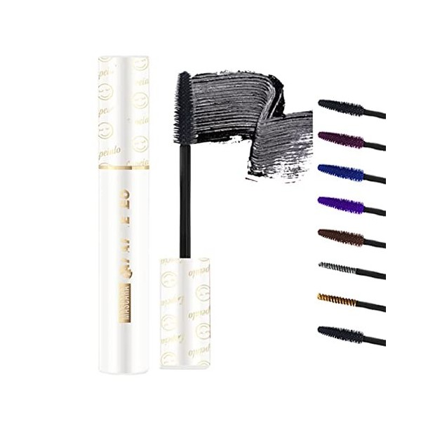 Mascara Minceur Coloré LAPEIALO, Mascara Scintillant, Mascara Couleur Diamant Brillant, Mascara Coloré Imperméable à Leau Lo