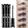 Tkekruh Mascara Coloré,5 Couleurs Mascara Imperméable Longue Tenue Mascara Fibre de Soie,4D Maquillage Femme Yeux pour Hallow