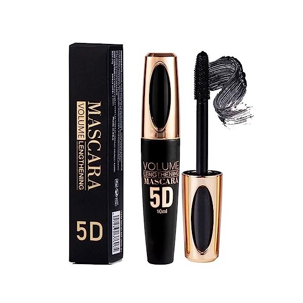 Tkekruh Mascara,Mascara En Fibre De Soie 5D,4D Mascara Maquillage,Cils Mascara,5D Lash Extension Mascara,Imperméable à lEau 