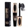 Tkekruh Mascara,Mascara En Fibre De Soie 5D,4D Mascara Maquillage,Cils Mascara,5D Lash Extension Mascara,Imperméable à lEau 