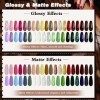 42 Pcs Vernis Semi Permanent, Lot Vernis Gel Semi Permanent UV LED Vernis à Ongles Gels Semi-permanents Soak Off 39 Couleurs,