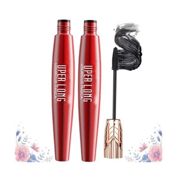 Yanquina Mascara, Yanquina Super Long Mascara, 4D Long Curling Hold Makeup Mascara 2pcs 